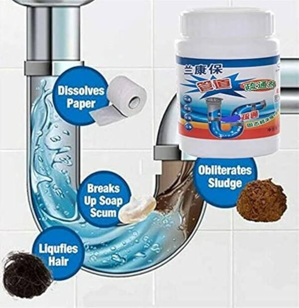 Toilet Cleaner Drain Blockage Cleaner (100g) - Image 2