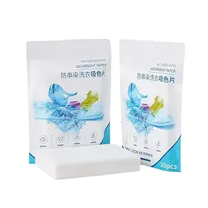 pcs 50 Pcs Fabric Clothes Color Absorb Paper for Washing Machine | Color and Dirt Catcher Anti-String Dyeing Laundry Paper Washing Machine Anti Dyeing Color Absorption Paper Wipe