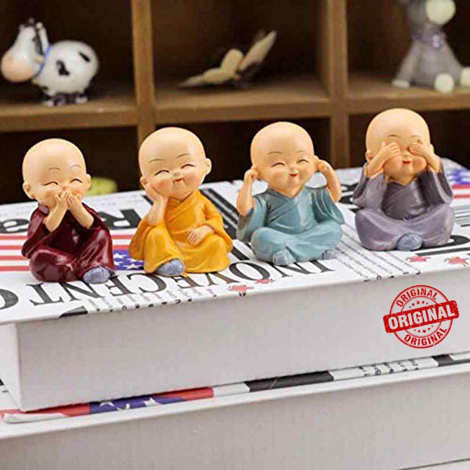 buddha monk set of 4