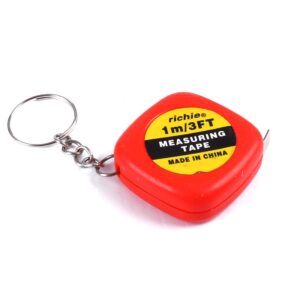 Mini Measuring Tape with Keychain for Sewing, Tailor, Fabric, and Crafts, 1m/3ft Length