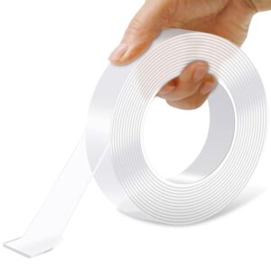 Double Sided Grip Tape Heavy Duty Ballon Tape Adhesive Tape For Walls Home Kitchen Carpet Car Decoration Transparent Tape Strong Reusable Anti Slip Tap (20 Mm X 3 Mtr X 1Mm Thick)