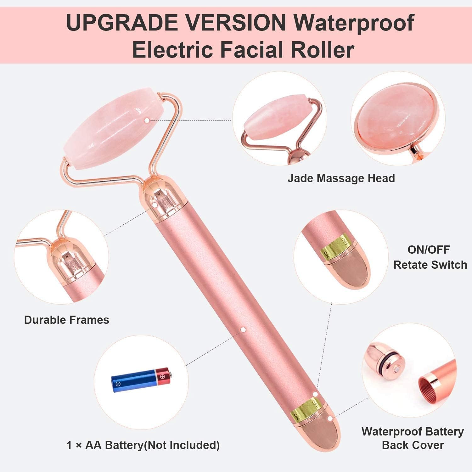 2 in 1 Roller Facial Electric Massager Automatic Facial Vibrate face Massager for Women and Men - Image 5