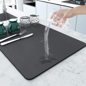 Drying mat for Kitchen Utensils Hide Stain Anti Quick Dry Water Absorbent for Kitchen Counter Coffee Bar Mat for Kitchen Dry mat for Kitchen Place mat (35 CM * 55CM)