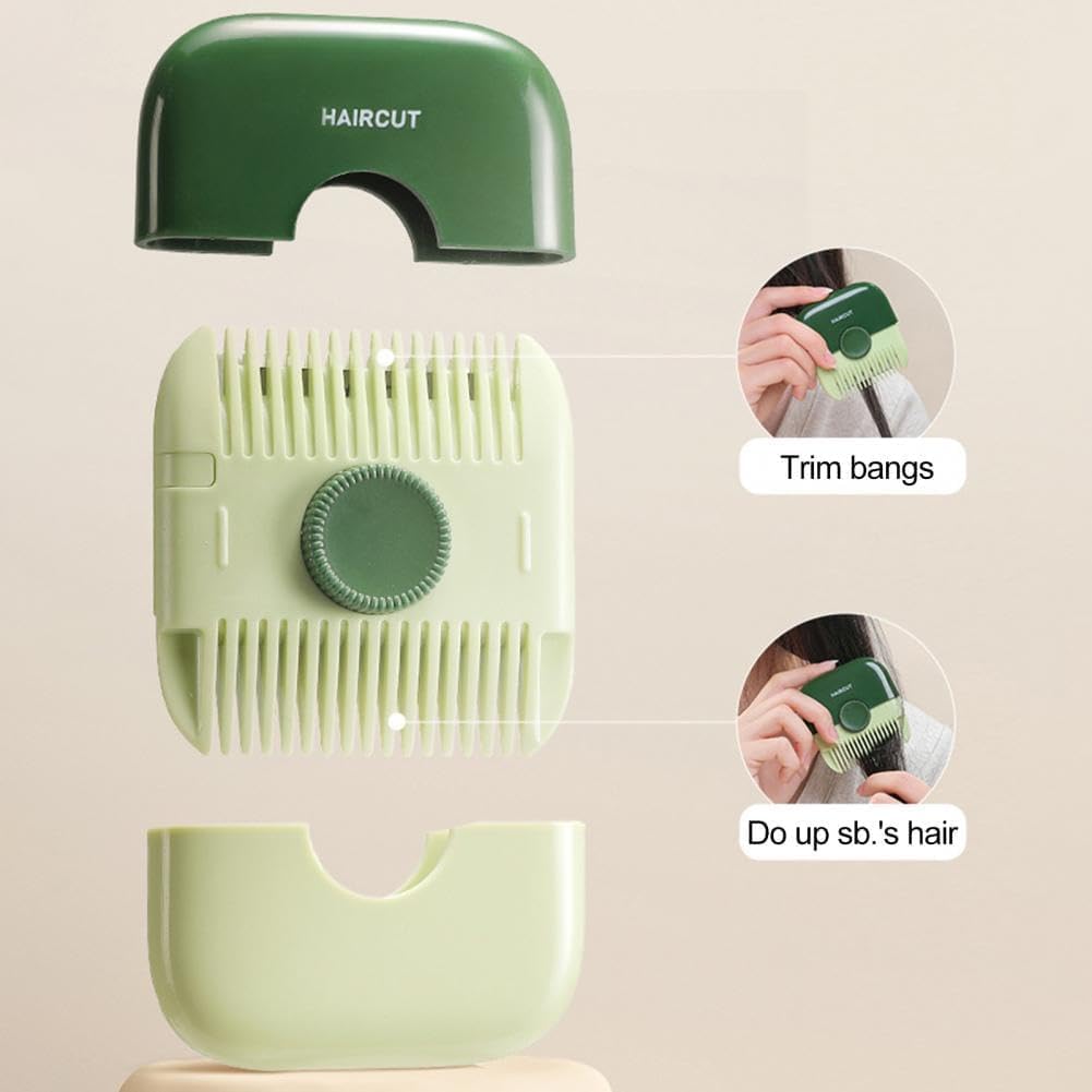 2 in 1 Hair Cutting Comb with Trimmer | Portable Split End Cutter for Women & Men | Adjustable DIY Hair Cutting Tool for Home & Salon – Multicolour - Image 2