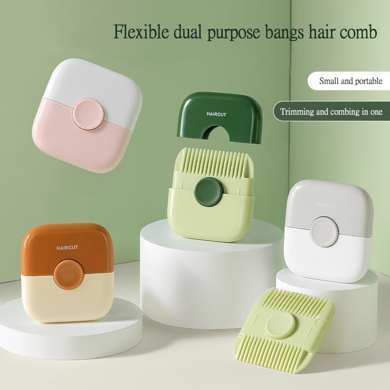 2 in 1 Hair Cutting Comb with Trimmer | Portable Split End Cutter for Women & Men | Adjustable DIY Hair Cutting Tool for Home & Salon – Multicolour - Image 3